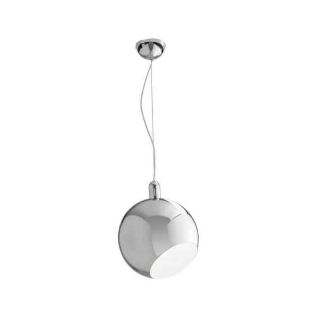 Netlighting NARCISO Dome Pendant Ceiling Light Chrome 30x34.5cm in Silver - Size: 30x34.5 cm