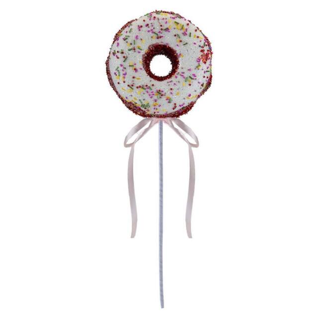 VFM e-Store Christmas Doughnut Pick Decoration 51cm x 17cm Red X 1 - Size: 51 cm x 17 cm - image 1