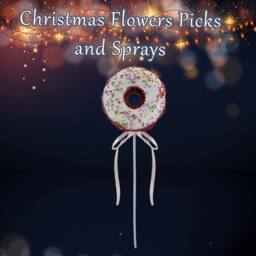 VFM e-Store Christmas Doughnut Pick Decoration 51cm x 17cm Red X 1 - Size: 51 cm x 17 cm - thumbnail 3