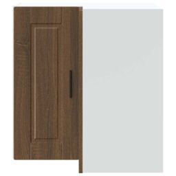"Berkfield Home Kitchen Wall Corner Cabinet ""Porto"" Brown Oak Engineered Wood" - thumbnail 4