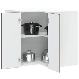 "Berkfield Home Kitchen Wall Corner Cabinet ""Porto"" Brown Oak Engineered Wood" - thumbnail 1