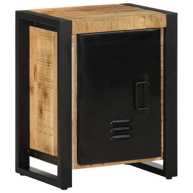 Berkfield Home Beautiful Bedside Cabinet 40x30x51 cm Solid Rough Wood Mango in Brown - Size: 40 x 30 x 51 cm - image 1