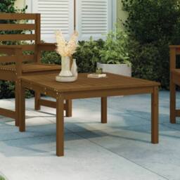Berkfield Home Garden Table Honey Brown 82.5x82.5x45 cm Solid Wood Pine - thumbnail 2