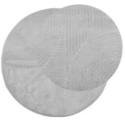 Berkfield Home Rug IZA Short Pile Scandinavian Look Grey √ò 80 cm - Size: Medium - thumbnail 1