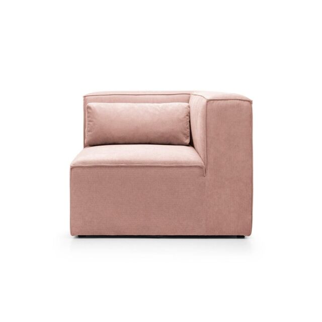 Abakus Direct Doris Corner Unit in Pink Cord Chenille - image 1