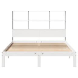 Berkfield Home Decorative Bookcase Bed without Mattress White 160x200cm Solid Wo - Size: 160x200 cm - thumbnail 4