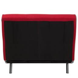 Wyld and Coco Red Fabric Single Sofa Bed - Compact Fold-Out Sleeper - thumbnail 7
