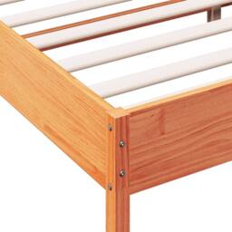 Berkfield Home Beautiful Bed Frame Frame Wax Brown 180x200 cm Super King Solid W - thumbnail 7