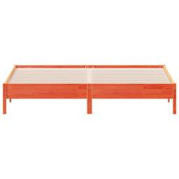 Berkfield Home Beautiful Bed Frame Frame Wax Brown 180x200 cm Super King Solid W - thumbnail 4