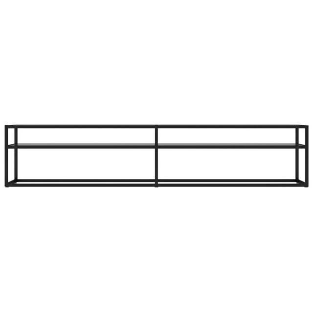 Berkfield Home TV Cabinet Transparent 200x40x40.5 cm Tempered Glass in Clear - image 1