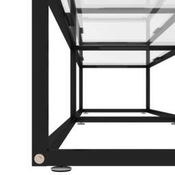 Berkfield Home TV Cabinet Transparent 200x40x40.5 cm Tempered Glass in Clear - thumbnail 5