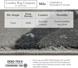 London Rug Company Mila Luxury Abstract Short Pile Rug in Grey - Size: 160 cm x 230 cm - thumbnail 6