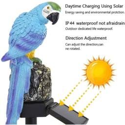 NESTLUNE Parrot LED Solar Garden Light - Waterproof Outdoor in Blue