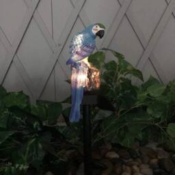 NESTLUNE Parrot LED Solar Garden Light - Waterproof Outdoor in Blue - thumbnail 5