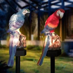 NESTLUNE Parrot LED Solar Garden Light - Waterproof Outdoor in Blue - thumbnail 6