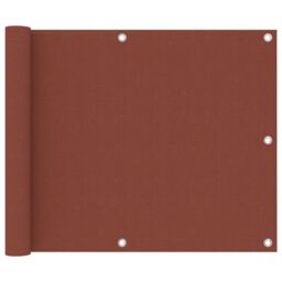 Berkfield Home Balcony Screen Terracotta 75x500 cm Oxford Fabric in Brown