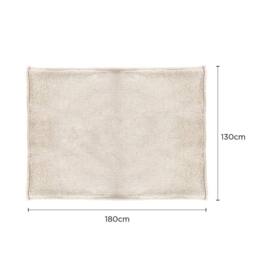 Voltico Super Soft Cuddle Throw 130 x 180cm - Soft Sofa & Bed Blanket in Cream - Size: 130 cm x 180 cm - thumbnail 2