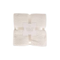 Voltico Super Soft Cuddle Throw 130 x 180cm - Soft Sofa & Bed Blanket in Cream - Size: 130 cm x 180 cm - thumbnail 4