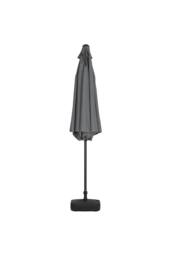 Garden Sanctuary Rotating Patio Parasol 3M Umbrella for Outdoor Sunshade & Rain with Plastic Fillable Base in Dark Grey - thumbnail 4