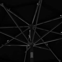 Berkfield Home Harmful 3-Tier Parasol with Aluminium Pole Black 3 m - thumbnail 5