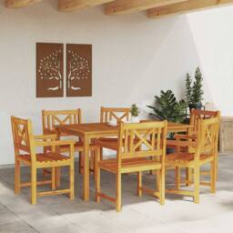 Berkfield Home Garden Chairs 6 pcs 56x55.5x90 cm Solid Wood Acacia in Brown - thumbnail 3