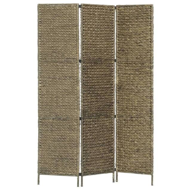 Berkfield Home 3-Panel Room Divider Brown 116x160 cm Water Hyacinth - image 1