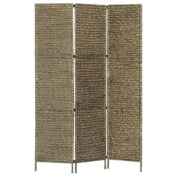 Berkfield Home 3-Panel Room Divider Brown 116x160 cm Water Hyacinth - thumbnail 1