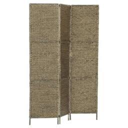 Berkfield Home 3-Panel Room Divider Brown 116x160 cm Water Hyacinth - thumbnail 2