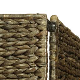 Berkfield Home 3-Panel Room Divider Brown 116x160 cm Water Hyacinth - thumbnail 5