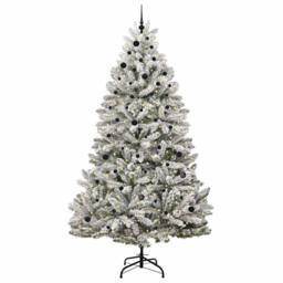 Berkfield Home Artificial Christmas Tree Green & White 270 cm PVC & Metal - thumbnail 3