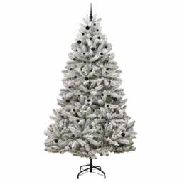 Berkfield Home Artificial Christmas Tree Green & White 270 cm PVC & Metal - thumbnail 4