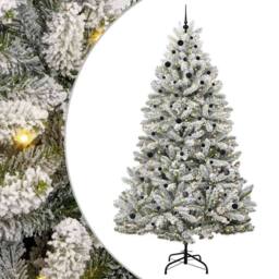 Berkfield Home Artificial Christmas Tree Green & White 270 cm PVC & Metal - thumbnail 2