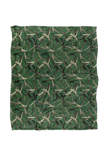 JQ Licensing Deer Antlers Hunting Pattern Silky Touch Super Soft Throw Blanket 152 X 127 cm in White - image 1