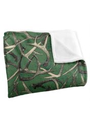 JQ Licensing Deer Antlers Hunting Pattern Silky Touch Super Soft Throw Blanket 152 X 127 cm in White - thumbnail 3