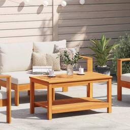 Berkfield Home Modern Coffee Table 110x55x45 cm Solid Acacia Wood in Brown - Size: 110 x 55 x 45 cm - thumbnail 2