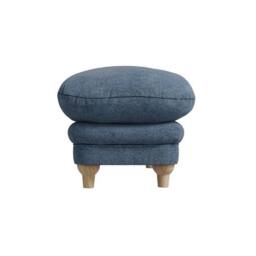 Lemon Pavilion Furniture Plumpton Footstool Weave - L53.5 x W113.5 x H49.5 cm - Denim Blue/Oak in Blue - Size: 1 Pack - thumbnail 3