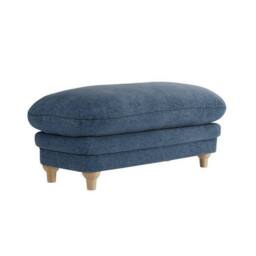 Lemon Pavilion Furniture Plumpton Footstool Weave - L53.5 x W113.5 x H49.5 cm - Denim Blue/Oak in Blue - Size: 1 Pack - thumbnail 2