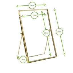 "Nicola Spring 2x Standing Metal Photo Frames - 6"" x 8"" Picture Display Poster Frame in Gold" - thumbnail 8