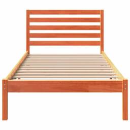Berkfield Home Elegant with Headboard Wax brown 80 x 200 cm Solid pine wood - thumbnail 5