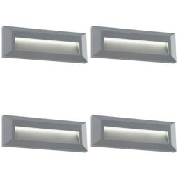 Loops 4 PACK Outdoor Pathway Guide Light - Indirect 2W Warm White LED - Gray ABS - thumbnail 1