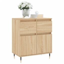 Berkfield Home Sideboard Sonoma Oak 60x35x70 cm Engineered Wood in Brown - Size: 60 x 35 x 70 cm - thumbnail 3