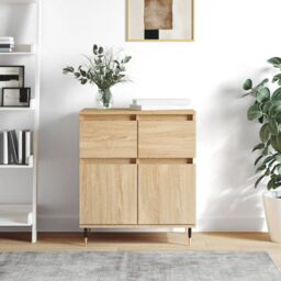 Berkfield Home Sideboard Sonoma Oak 60x35x70 cm Engineered Wood in Brown - Size: 60 x 35 x 70 cm - thumbnail 1