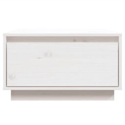 Berkfield Home Coffee Table White 55x56x32 cm Solid Wood Pine - Size: 55 x 56 x 32 cm - thumbnail 4