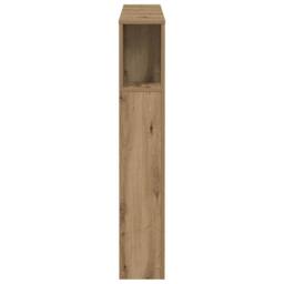 Berkfield Home Headboard Cabinet Artisan Oak 100x19x104.5 cm Engineered Wood in Brown - thumbnail 5