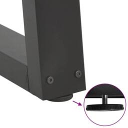 Berkfield Home Dining Table Legs V-Shape 2 pcs Anthracite 70x(42-43.3) cm Steel in Dark Grey - thumbnail 9