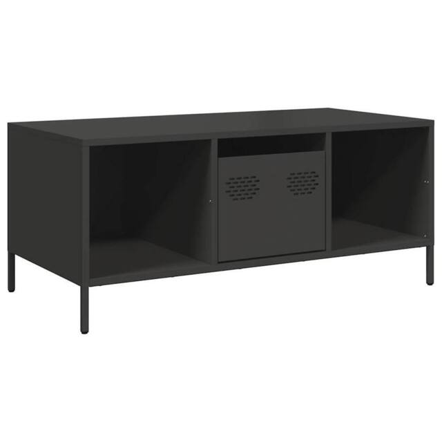 Berkfield Home Coffee Table Black 101.5x50x43.5 cm Cold-rolled Steel - image 1