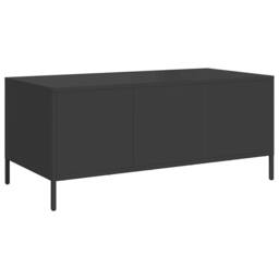 Berkfield Home Coffee Table Black 101.5x50x43.5 cm Cold-rolled Steel - thumbnail 7