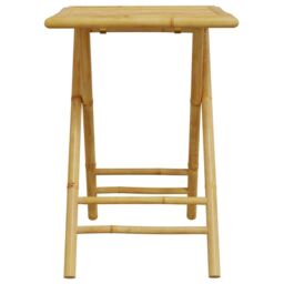 Berkfield Home Folding Garden Table 55x55x75 cm Bamboo in Brown - Size: 55 x 55 x 75 cm - thumbnail 4