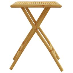 Berkfield Home Folding Garden Table 55x55x75 cm Bamboo in Brown - Size: 55 x 55 x 75 cm - thumbnail 5