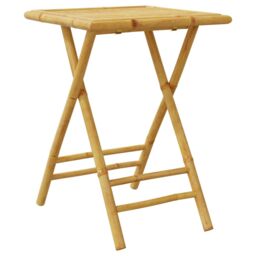 Berkfield Home Folding Garden Table 55x55x75 cm Bamboo in Brown - Size: 55 x 55 x 75 cm - thumbnail 6